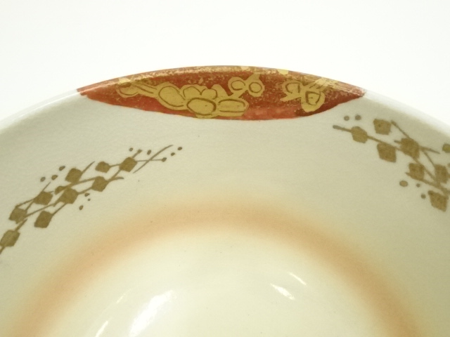Sey193京焼 加藤松香 菊桐絵 茶碗 茶道具 共箱 新品 未使用保管品